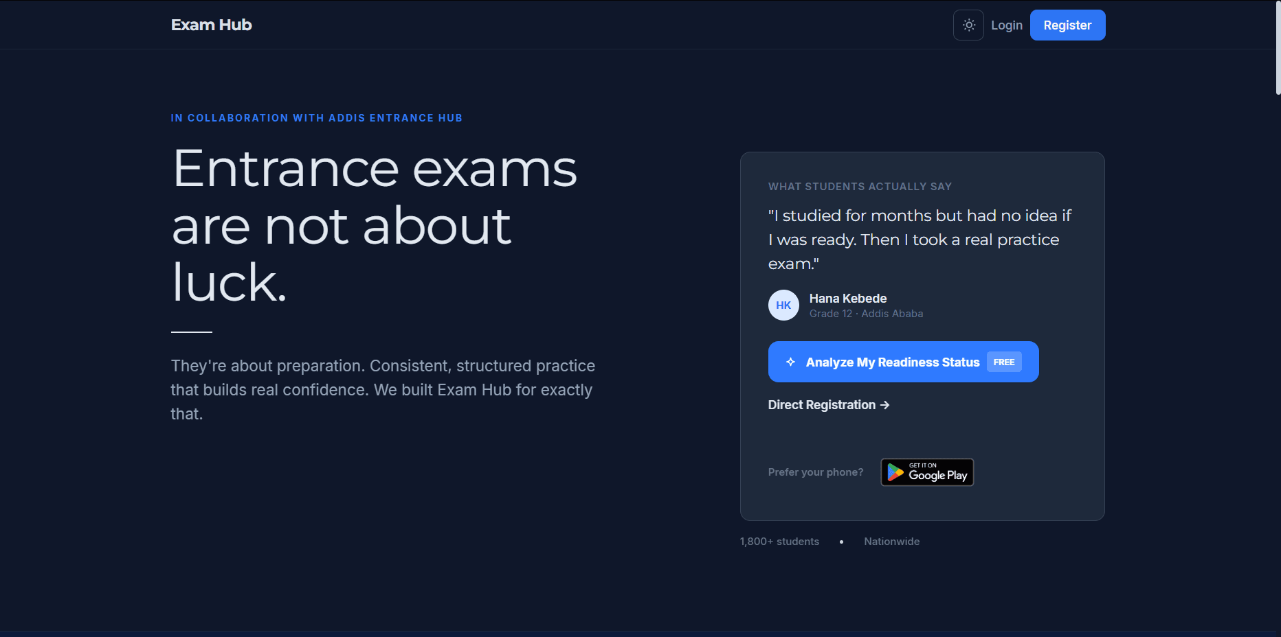 Exam Hub screenshot
